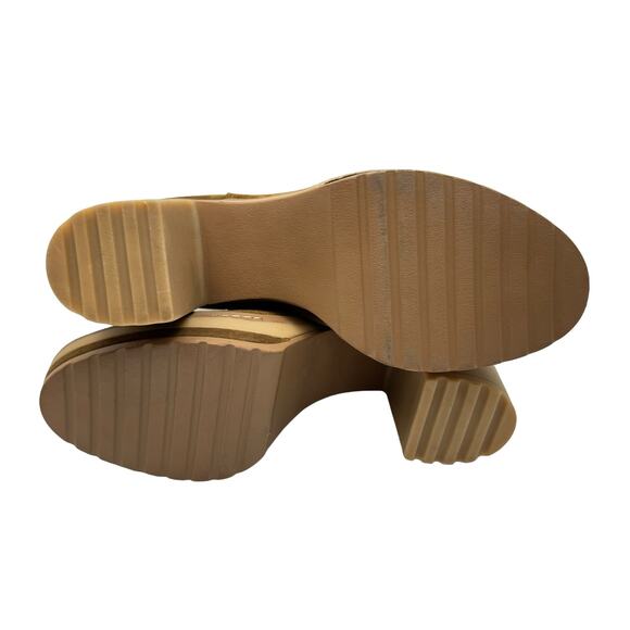 Steve Madden Lenny Chestnut Suede Leather Chunky Heel Pull On Ankle Boots - Picture 12 of 12